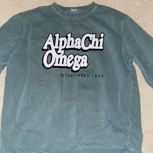 Forest green Alpha Chi Omega crewneck